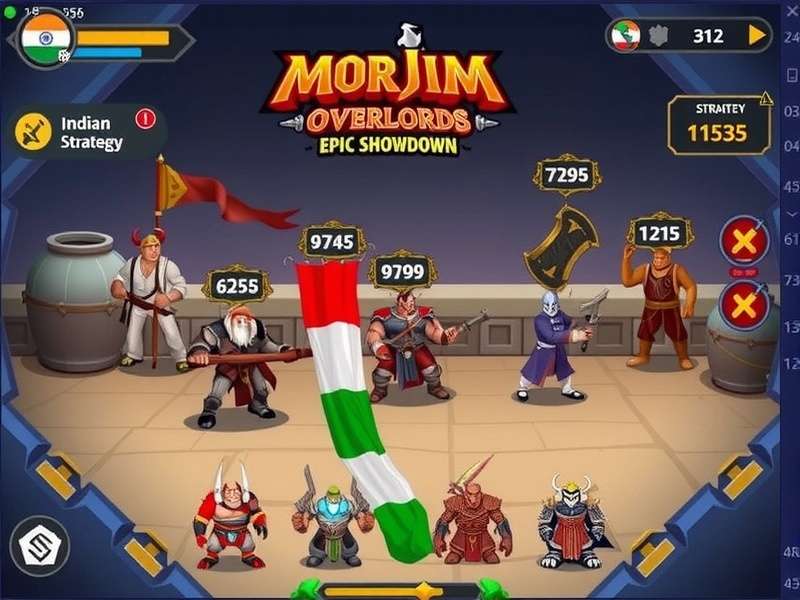 Morjim Overlords Epic Showdown gameplay screenshot showing battle scene